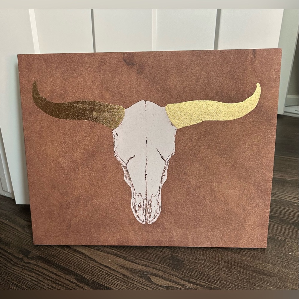 Western Skull Wall Decor Canvas Picture